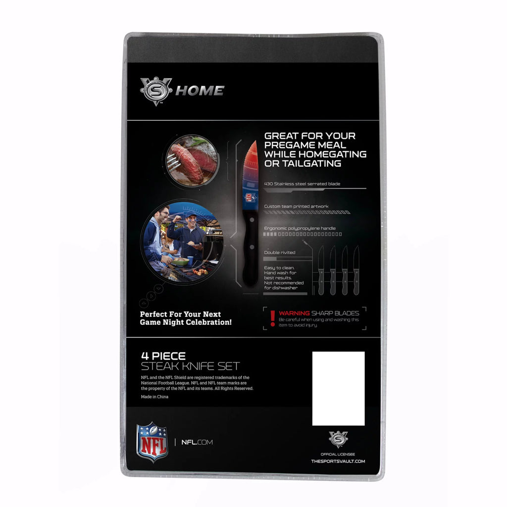NFL 4-Piece Stainless Steak Knife Set S953562