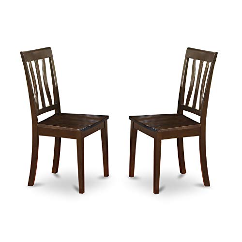 5 Piece Dining Set with Wooden Table and 4 Fabric Chairs J619954