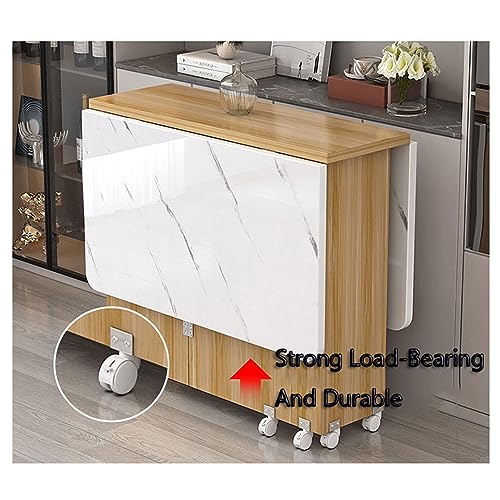 Extendable Folding Dining Table, Wood, Space Saving P354979