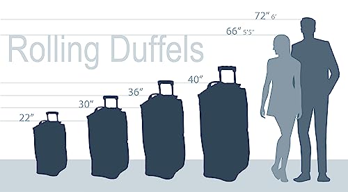 Drop Bottom Rolling Duffel Bag, Navy, 40-Inch O756208