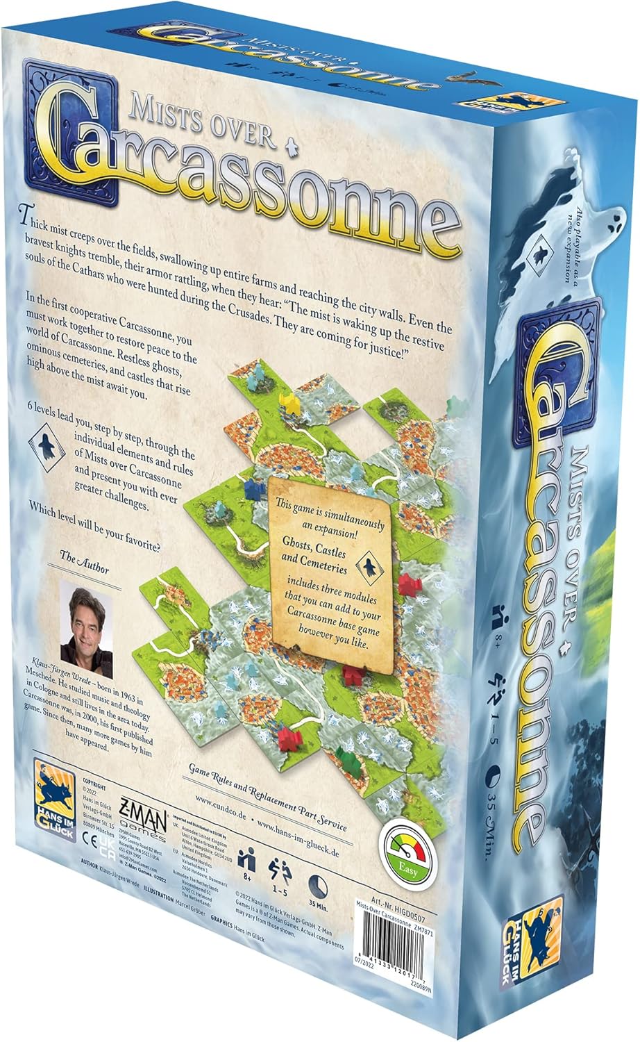 Mists Over Carcassonne Board Game | Territory Building Strategy Game | Cooperative Family Game for Kids and Adults | Ages 8+ | 2-6 Players | Average Playtime 45 Minutes P85872