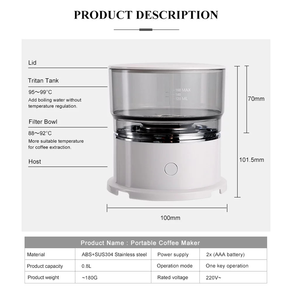 Portable Drip Coffee Maker for Home K338