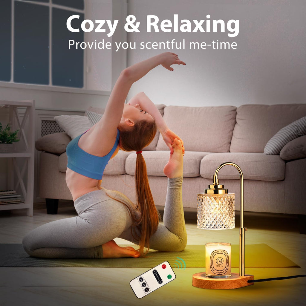 Candle Warmer Lamp with Remote Control, 4-Level Dimming, Height Adjustable C468