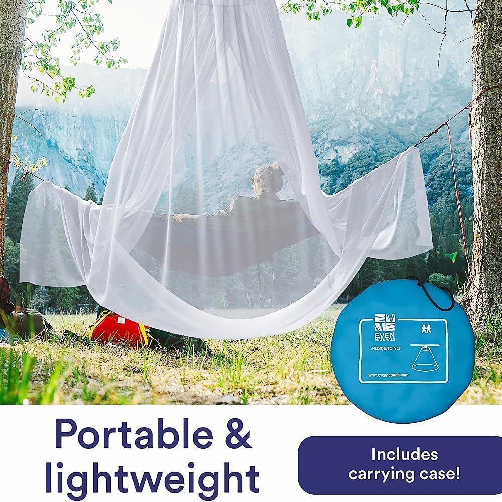 King Size Mosquito Net for Bed - Ultra-Large Fine Mesh, Easy Installation, Machine Washable F3705