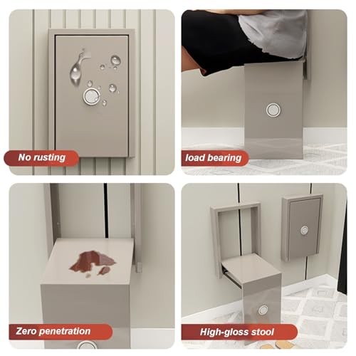 Wall Mounted Folding Shoe Changing Stool Y1745