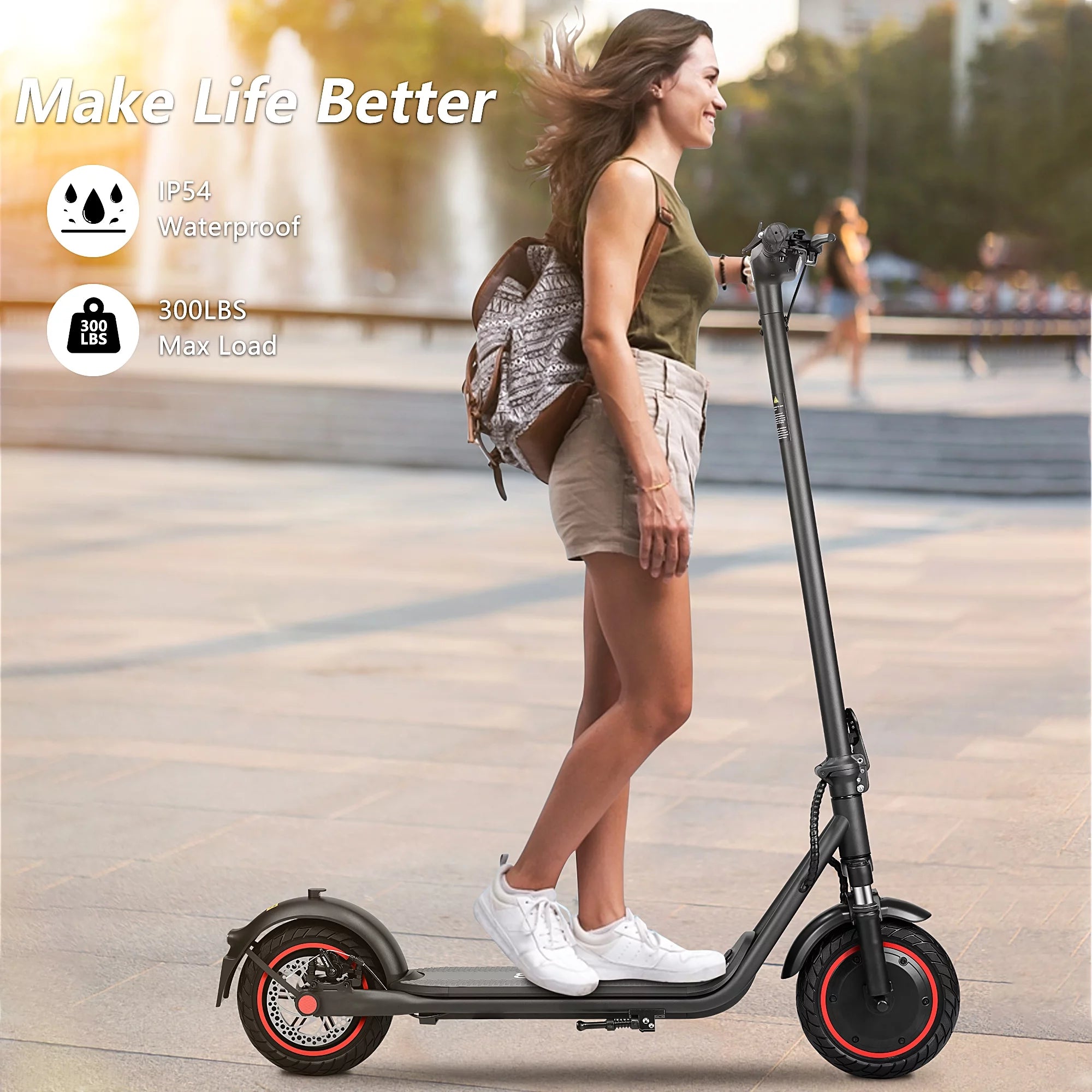 Electric Scooter for Adults, 500W Motor, 15 MPH, 15 Mile Range, Folding F216612