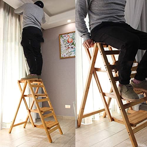 Folding 3-Step Wooden Step Stool F85365