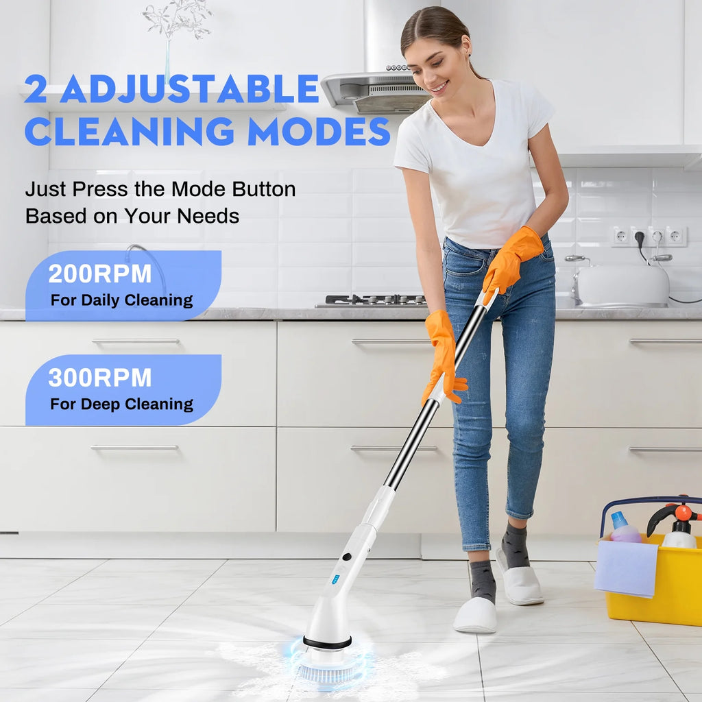 Electric Spin Scrubber for Bathroom, Shower Cleaning Brush Kit S35266