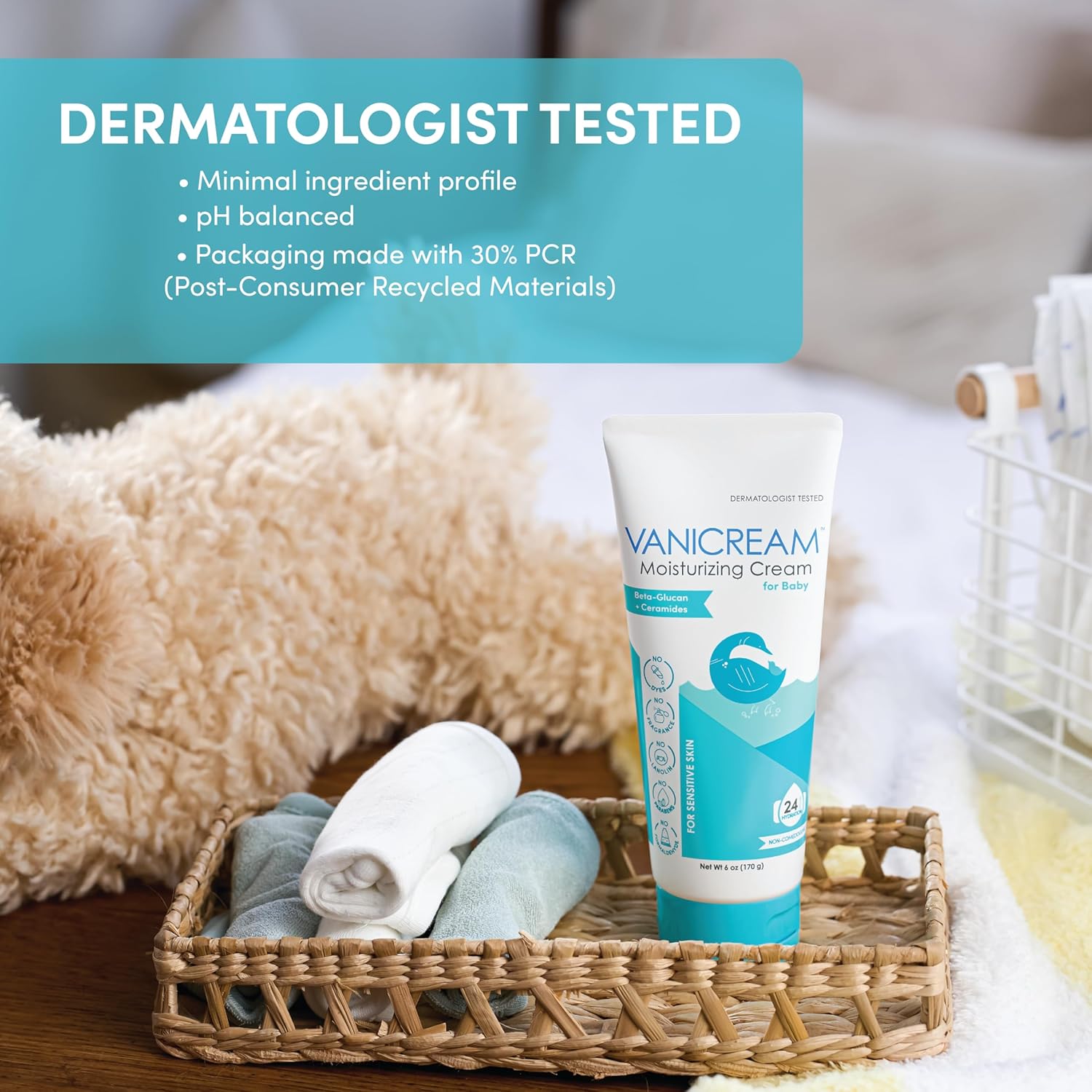 Moisturizing Cream for Baby, 6oz, for Sensitive Skin N216160