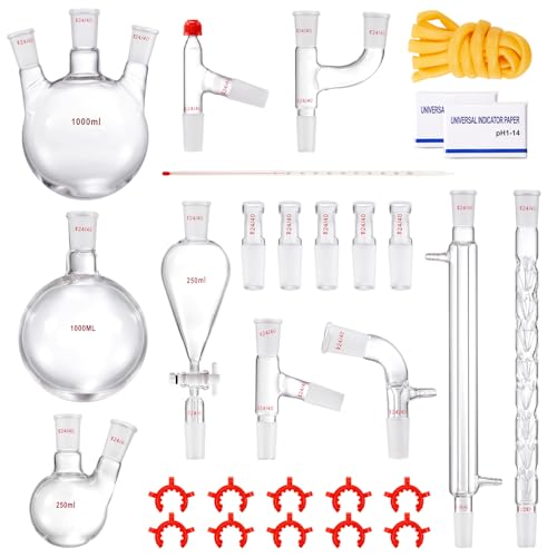 Laboratory Glassware Kit 29PCS 24/40, 250/1000ml E749