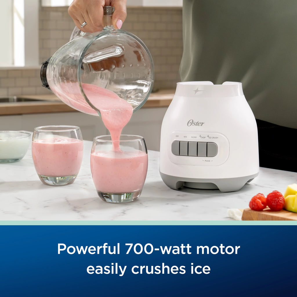 6-Cup Glass Jar Blender with Food Chopper and Ice Crush R91648