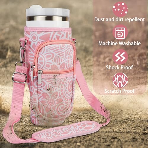 Water Bottle Holder Carrier Bag with Strap for Hiking Travelling Camping B31343