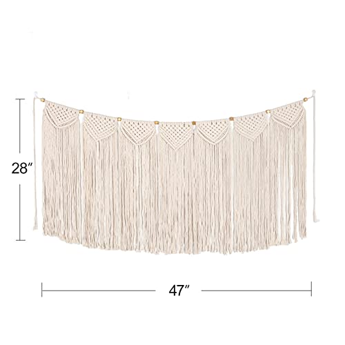 Macrame Curtain Valance for Bedroom Livingroom Kitchen Bathroom Wall Hanging F5933