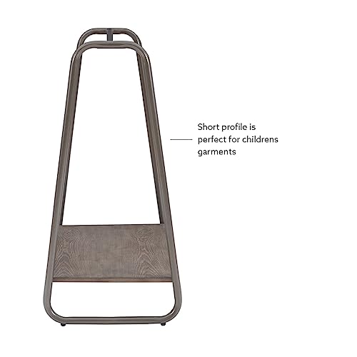 Modern Clothing Rack with Wooden Shelf L200