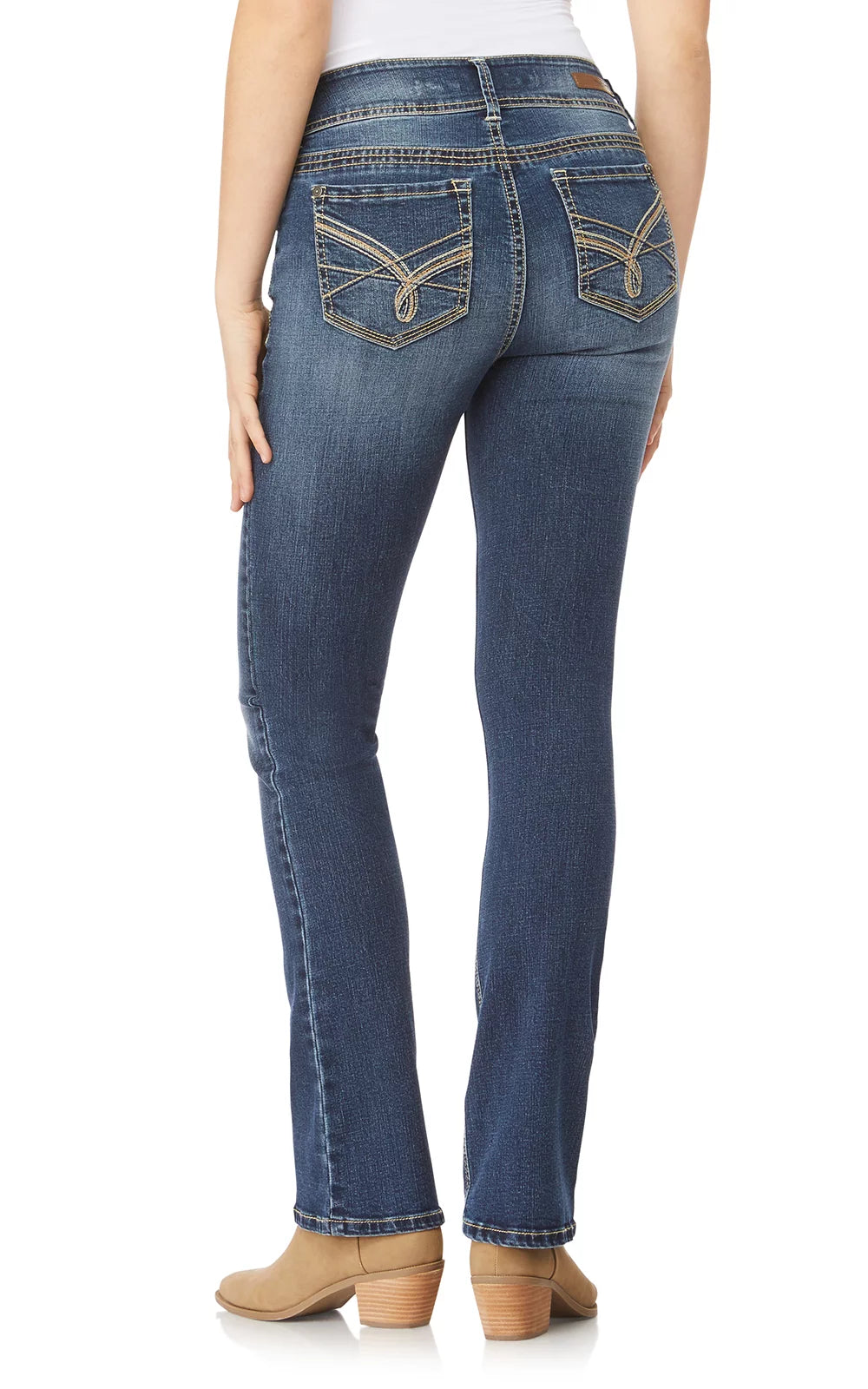 Women's Curvy Bootcut Mid-Rise Stretch Jeans O990