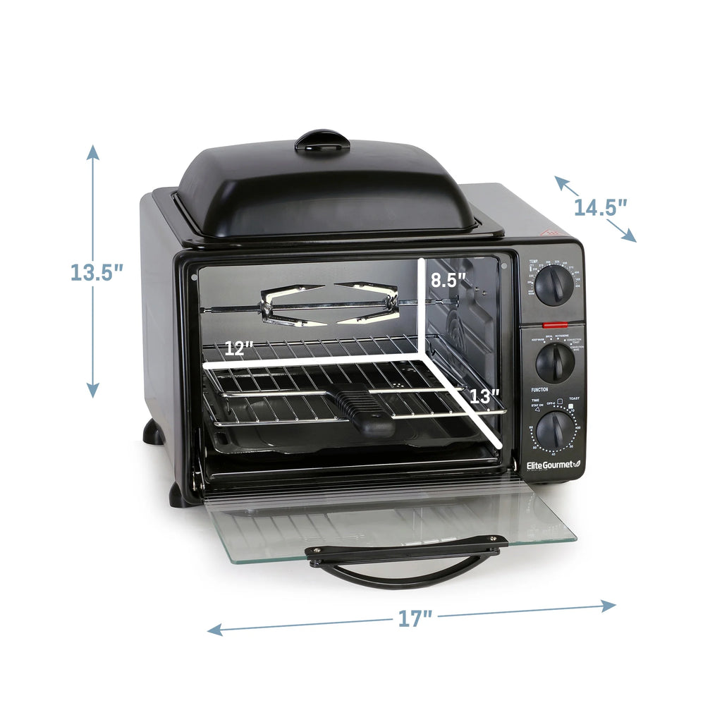 6 Slice Toaster Oven Broiler with Rotisserie Grill and Griddle I46450