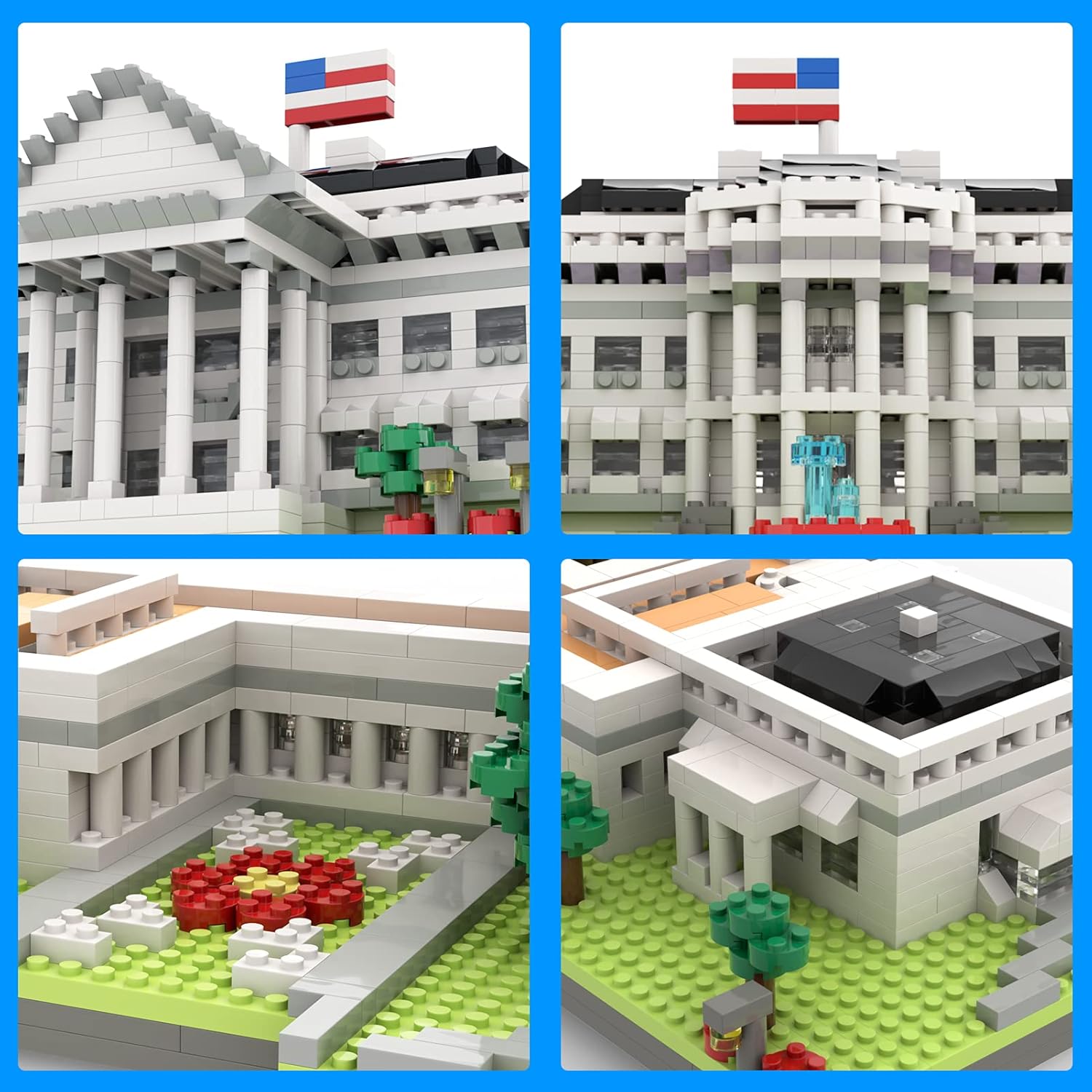 Micro Mini Blocks White House Landmark Model Set Building Toys for Kids and Adults K7660