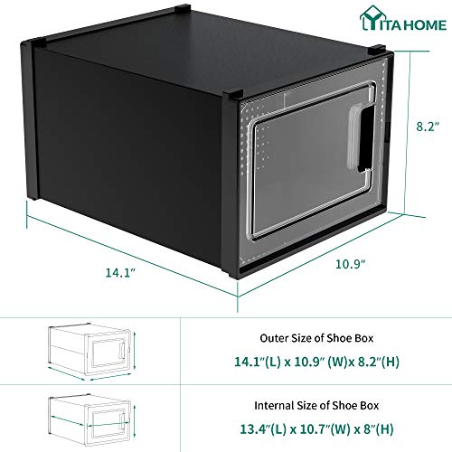 Stackable Shoe Storage Boxes for Closet, Bedroom, Entryway W712