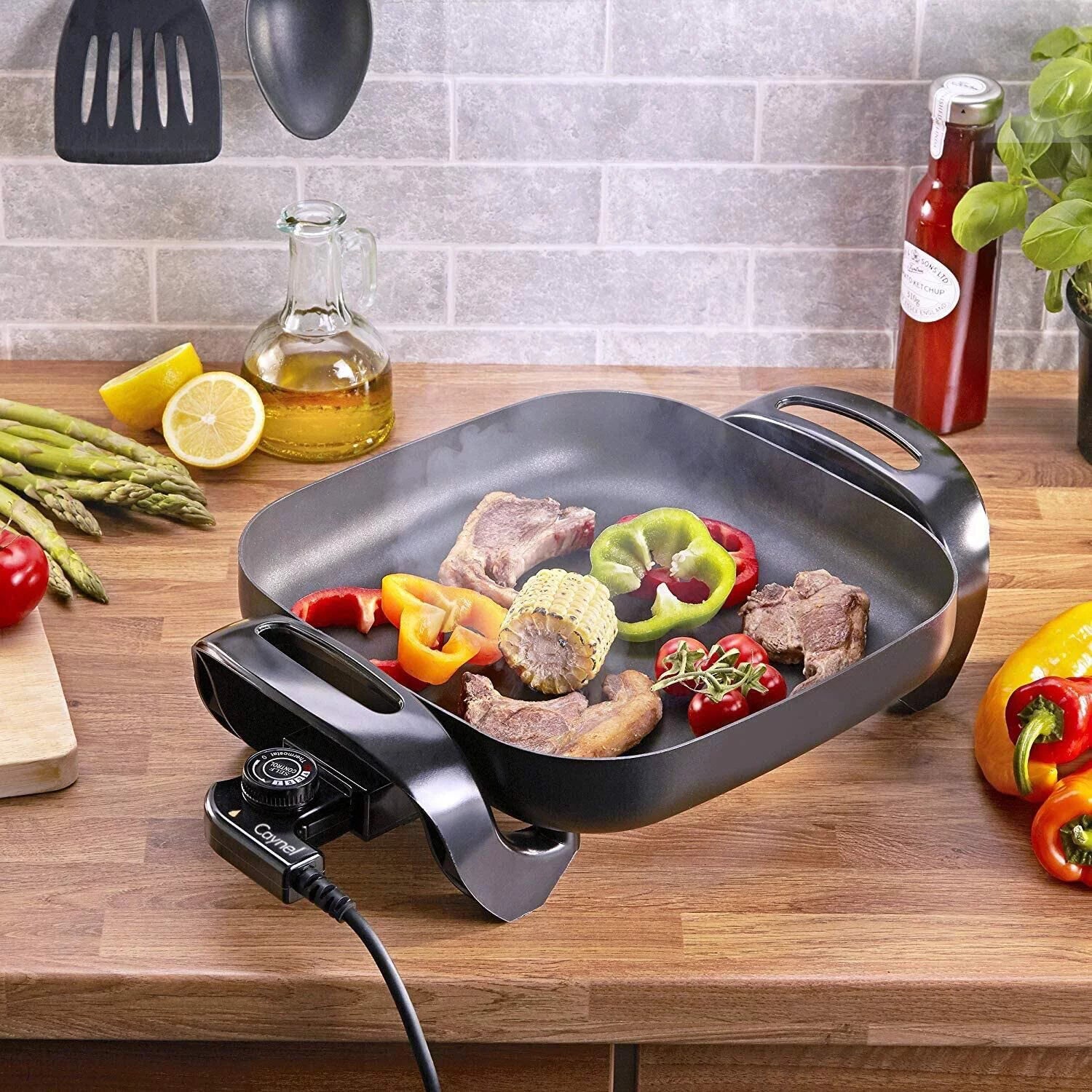 Nonstick Electric Skillet with Glass Lid, 12 Inch L84339