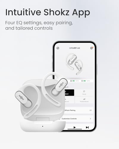 Open-Ear Wireless Earbuds with Secure Earhooks, Water Resistant, Black E3892