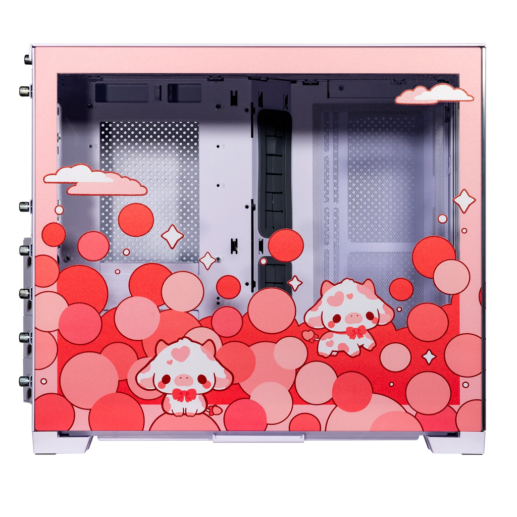 Pink Aluminum Tempered Glass Mini Gaming Computer Case K834