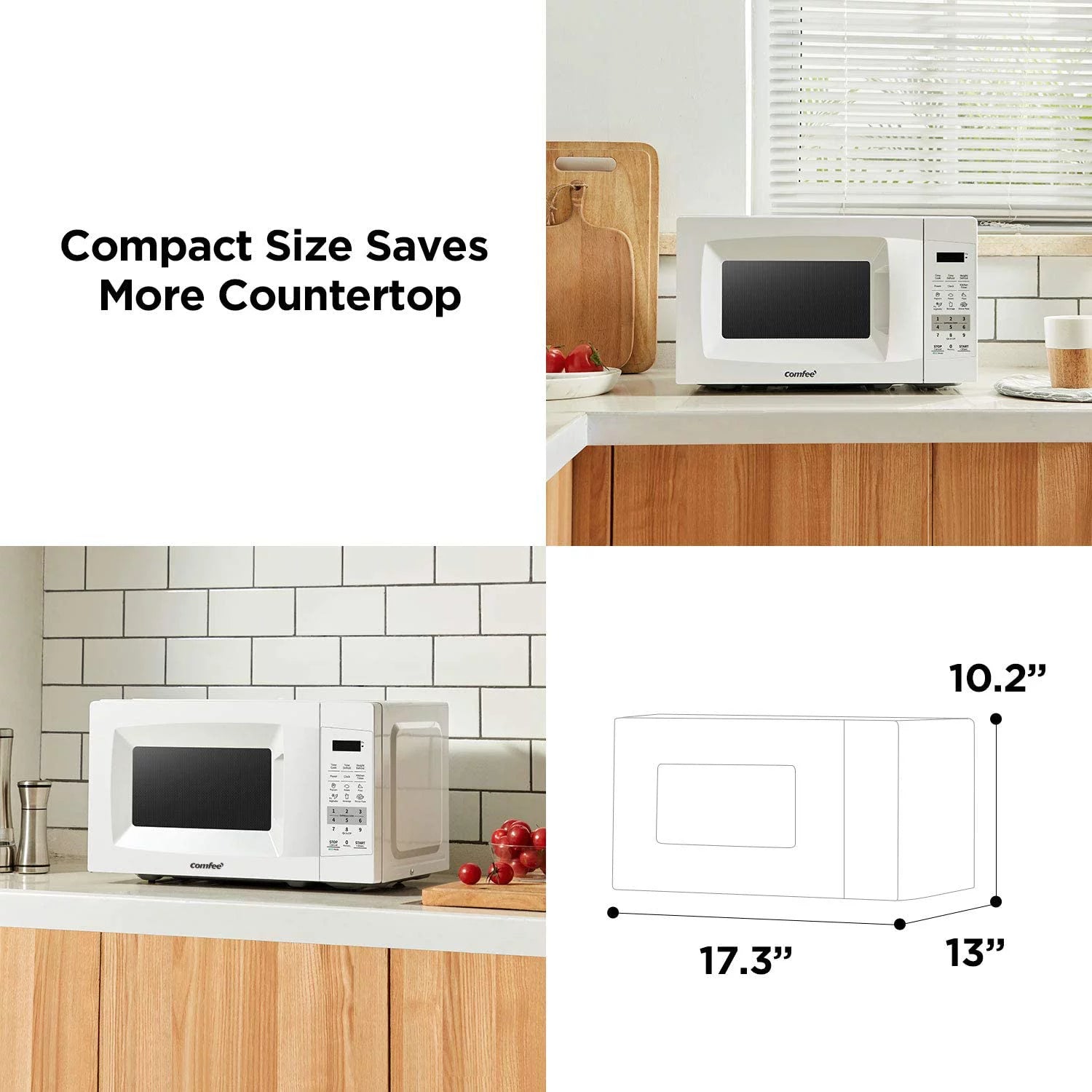 Countertop Microwave Oven with Sound On/Off and ECO Mode, 0.7 Cu Ft T21120