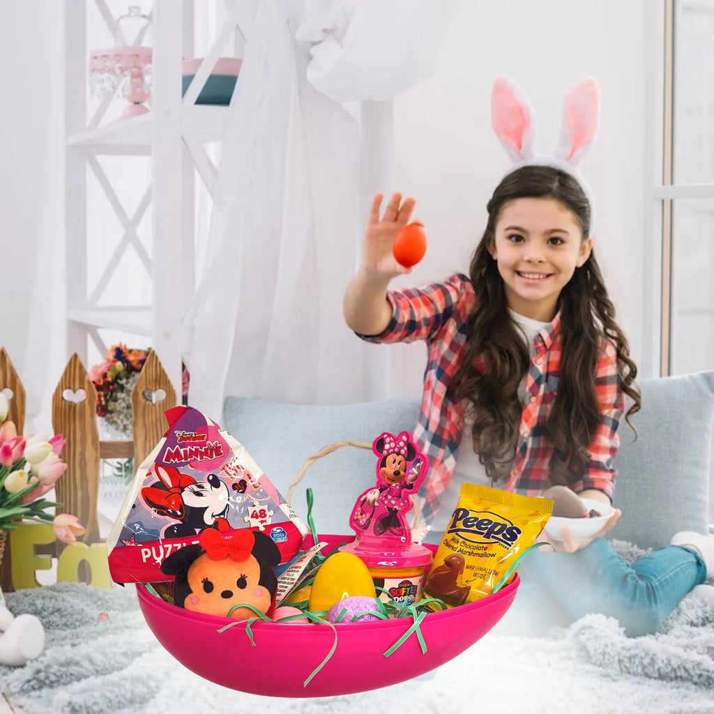 Jumbo Easter Egg with Plush Toy, Dough Figure, Candies & Reusable Container R5577