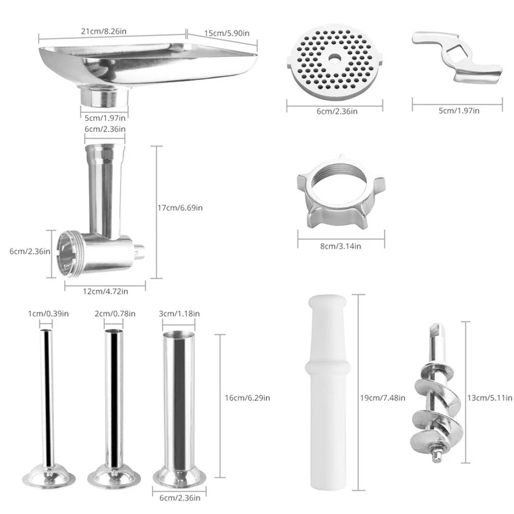 Metal Food Grinder Attachment for Meat and Sausage L52361