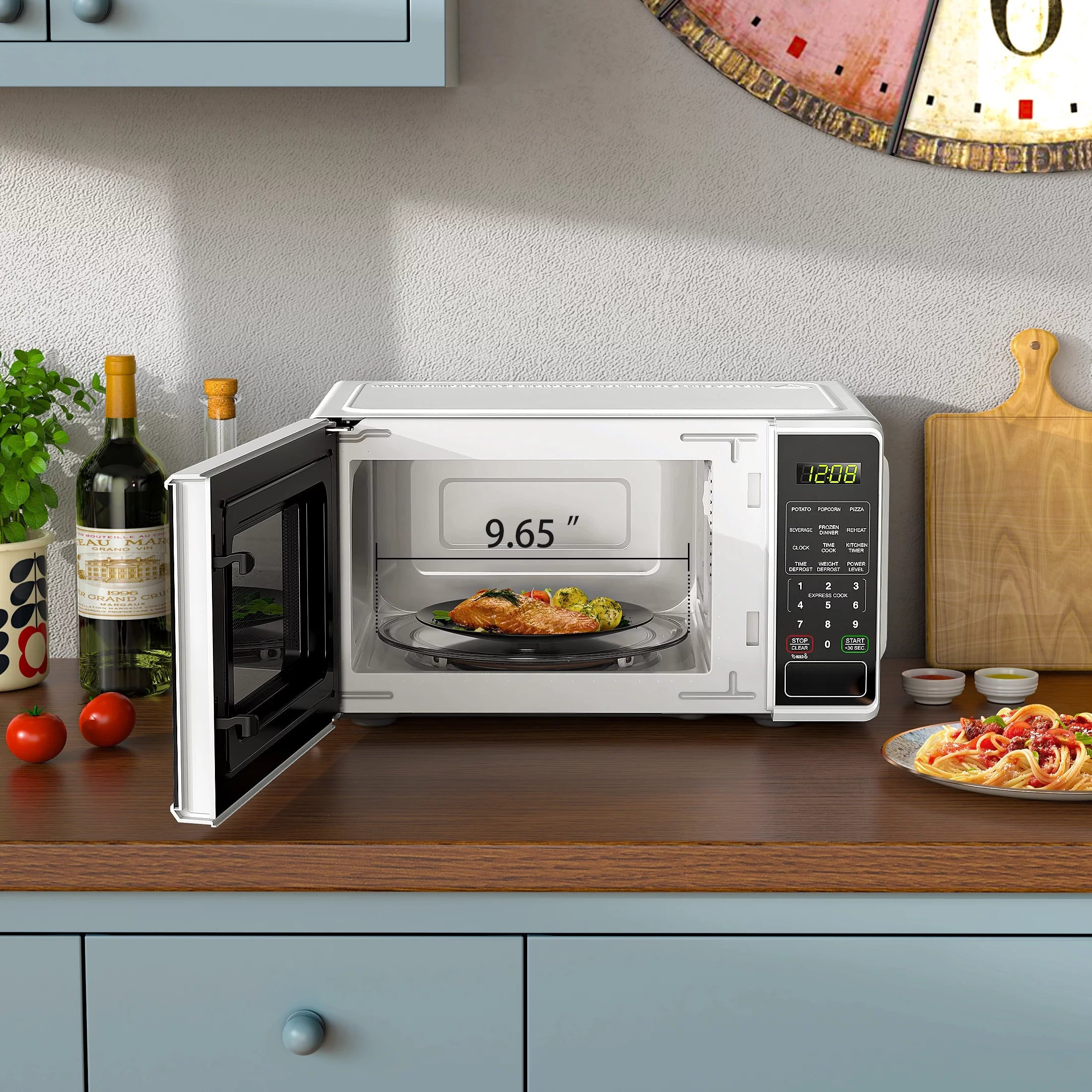 Countertop Microwave Oven 0.7 Cu Ft 700 Watts White U8362