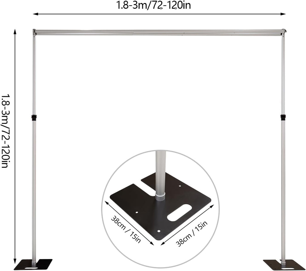 Adjustable Backdrop Stand Kit for Events, Parties, and Weddings A937818