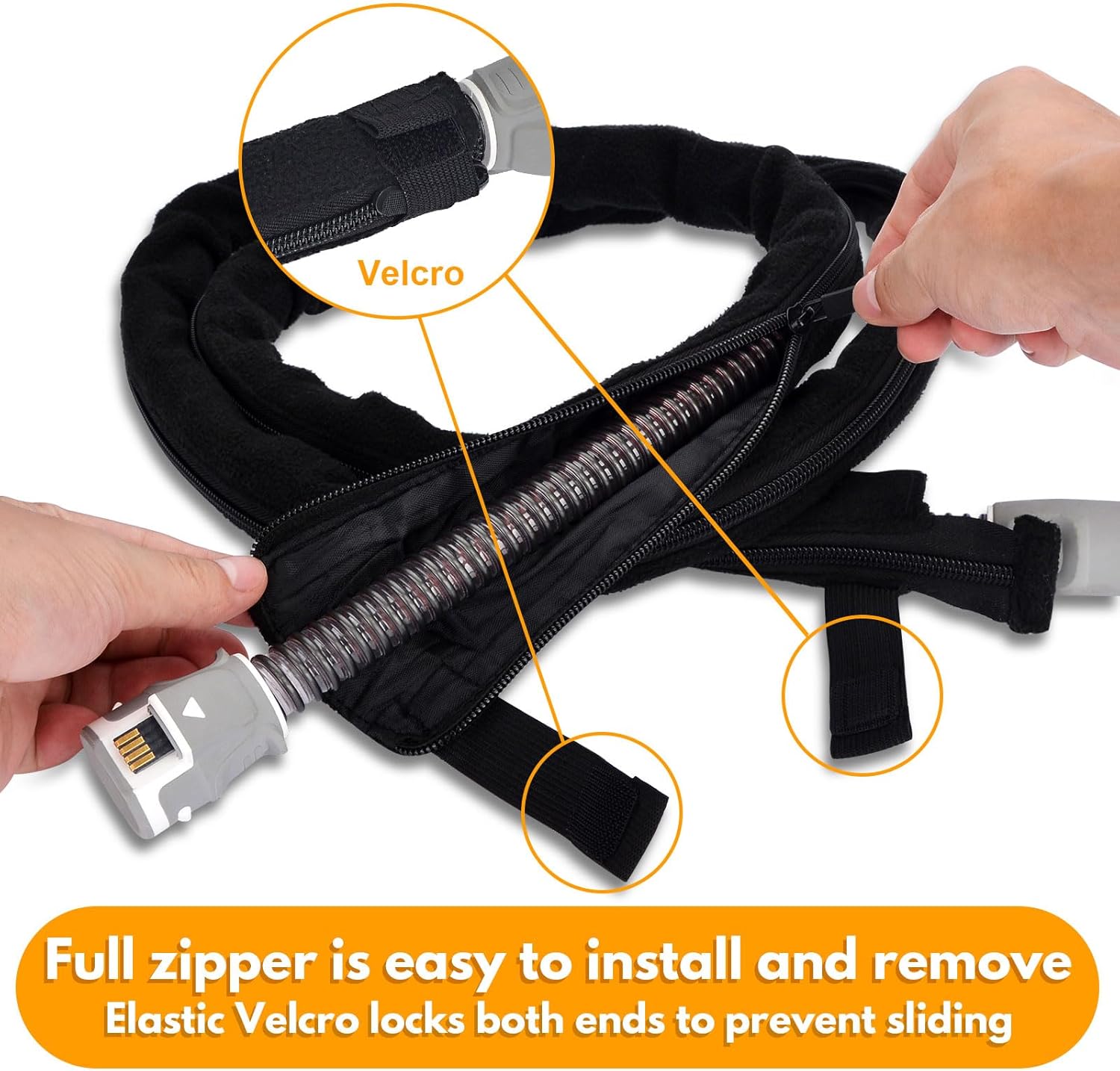 CPAP Hose Cover for AirSense 10 & 11, Cat Proof Tube Cover, Full Zipper G446