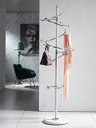 Stainless Steel Floor Coat Rack with Hat Hanger O17017