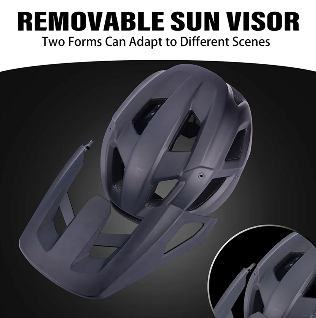 Mountain Bike Helmet with Extended Visor for Adults, Adjustable 55-61cm X674
