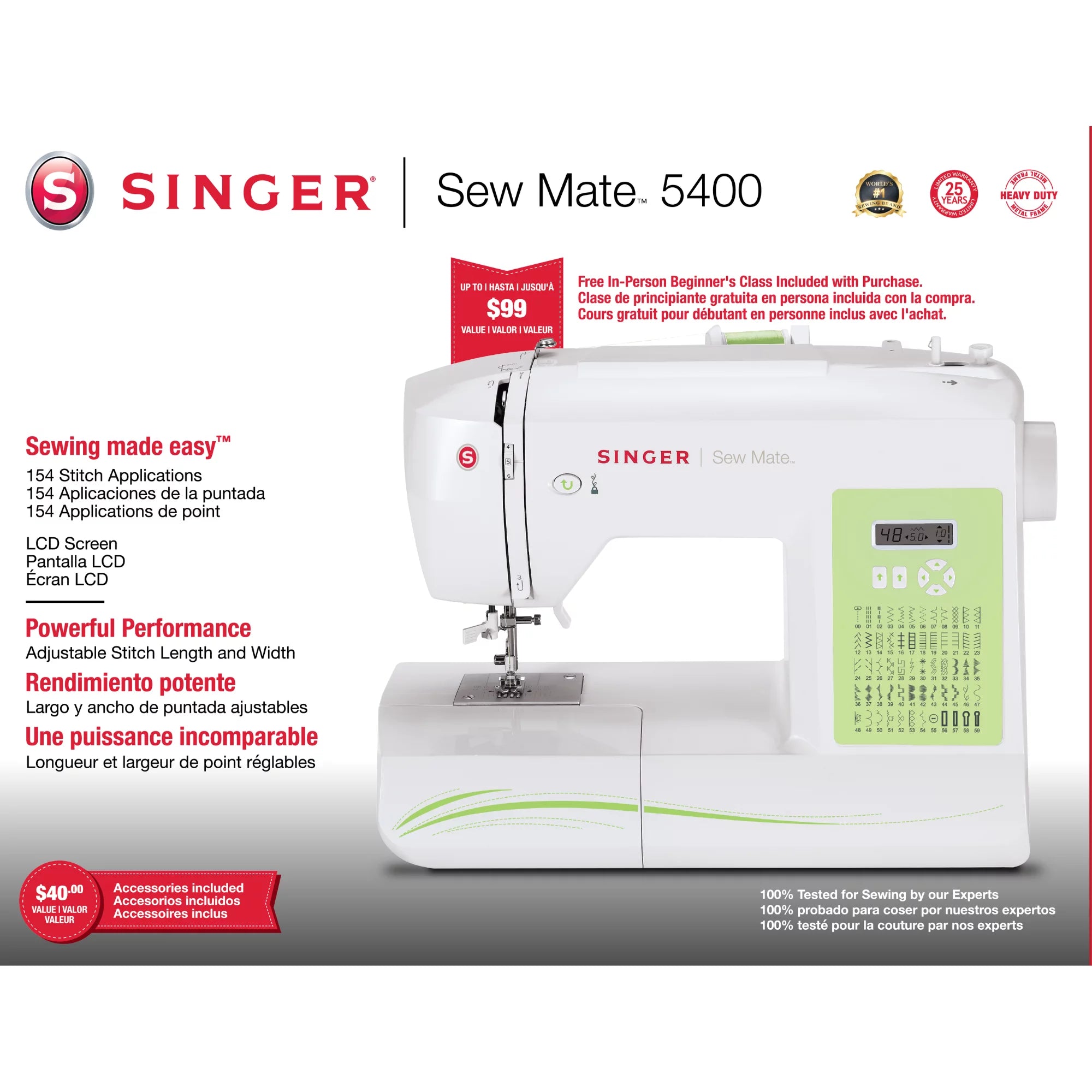 Computerized Sewing Machine with 154 Stitch Applications P558993