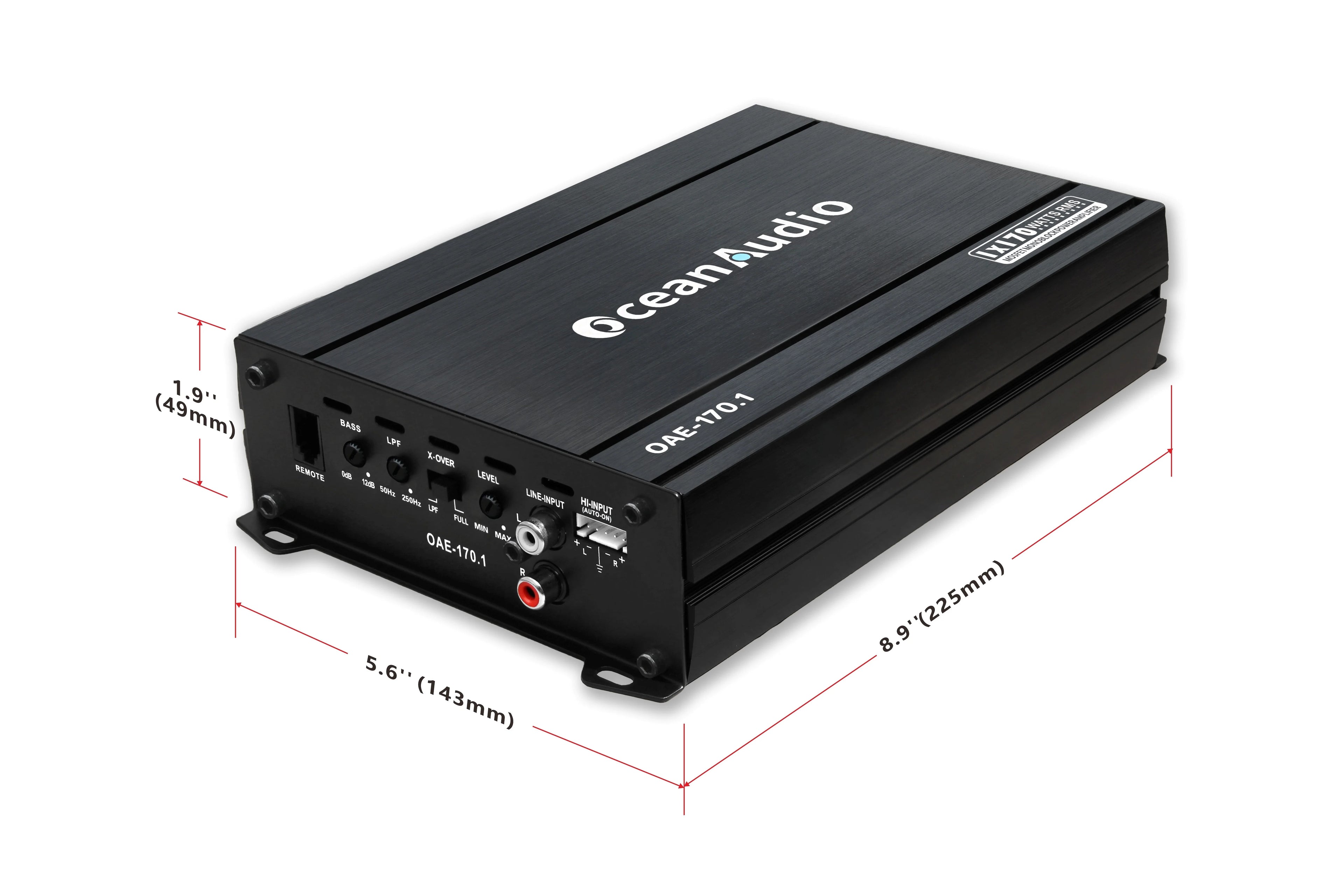 Car Audio Subwoofer Amplifier - Monoblock, Class A/B, 340W N3823