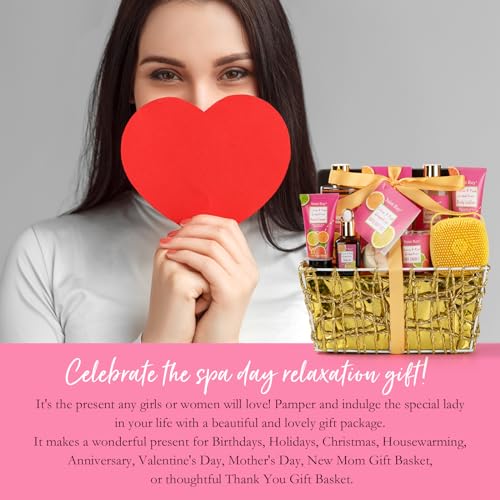 Lavender & Honey Bath and Body Gift Set with Spa Basket K952851