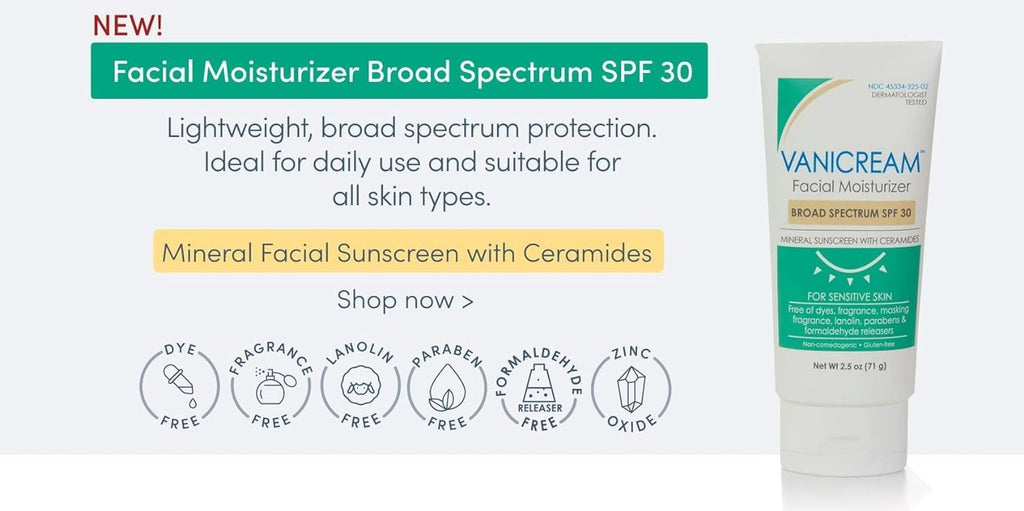 Facial Moisturizer with SPF 30 for Sensitive Skin, 2.5 Fl Oz (Pack of 2) Y149