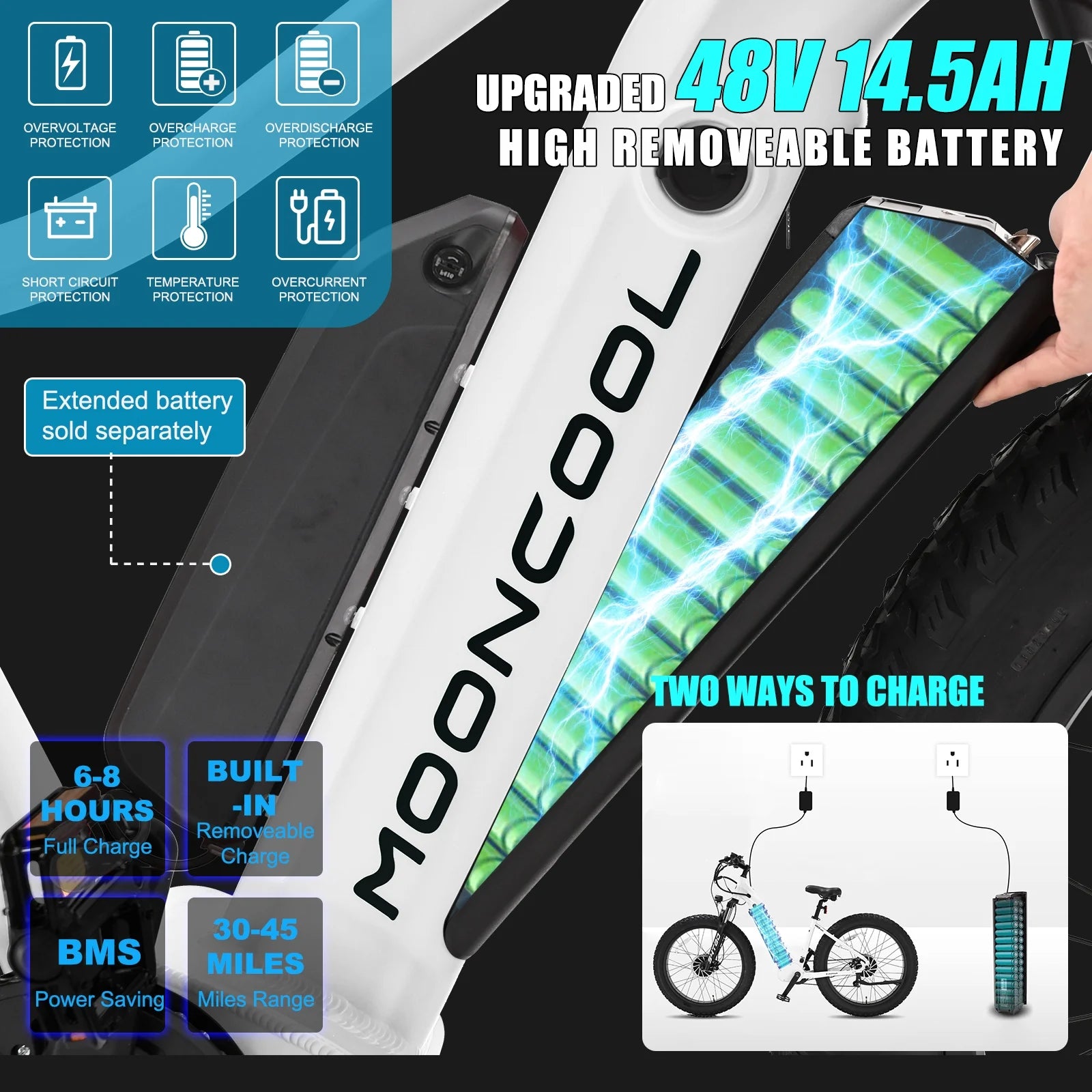 Electric Bike for Adults, 1000W Dual Motor, 48V 15AH, 26" Fat Tire, 7-Speed B11772