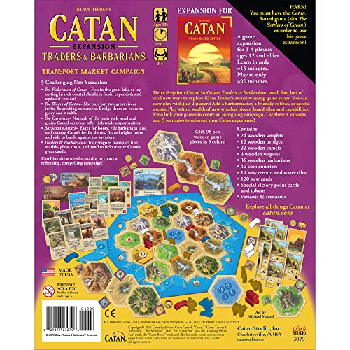 Traders & Barbarians Board Game Expansion, Strategy Game for Families, Ages 12+, 3-4 Players G789504