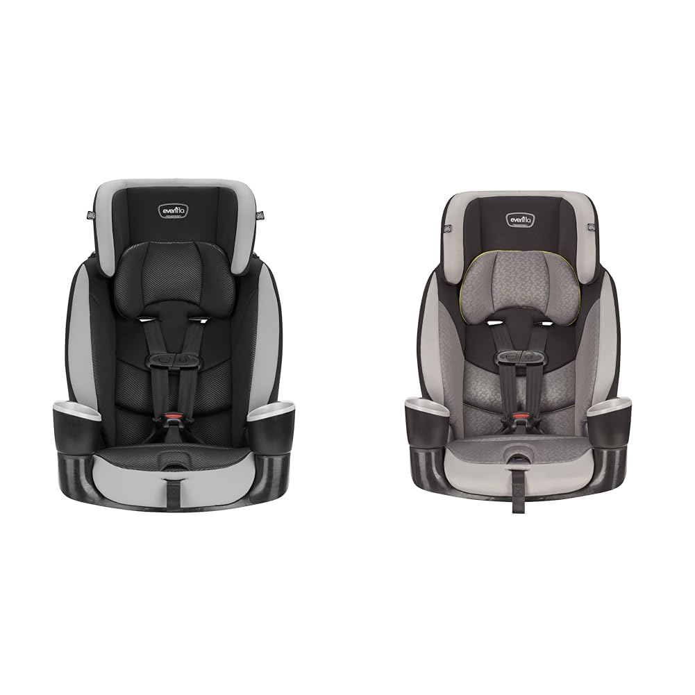 Evenflo Maestro Sport Harness Highback Booster Car Seat, 22 to 110 Lbs., Granite Gray, Polyester & Maestro Sport Harness Booster Car Seat, Crestone Peaks