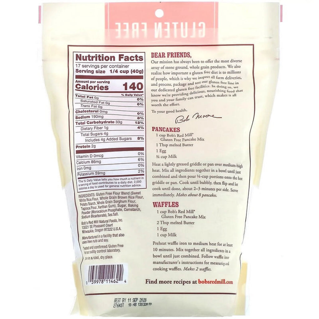 Gluten Free Pancake Mix, 24 oz Pack of 2 T3798