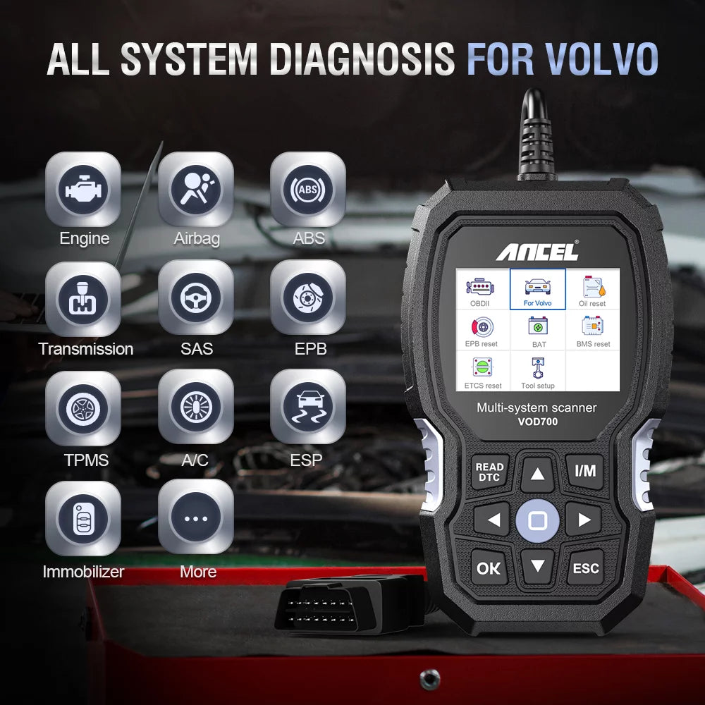 OBD2 Scanner for Volvo Vehicles Full System Diagnostic Tool H510
