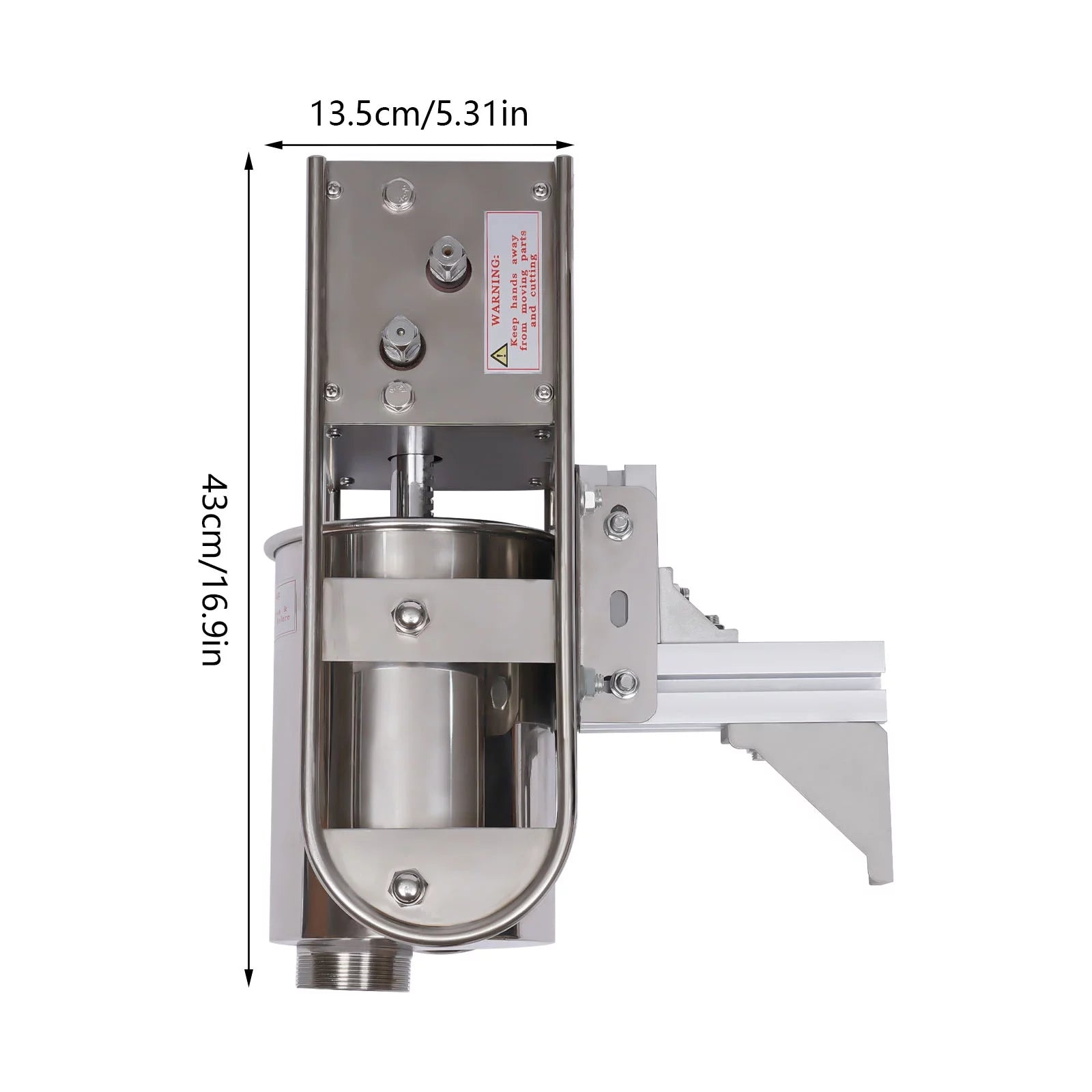 Churros Machine Manual Stainless Steel Vertical Sausage Stuffer with Fryer 2 in 1 O8265