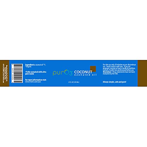 Ozonated Coconut Oil for Skin Care, 2 oz Glass Jar E842