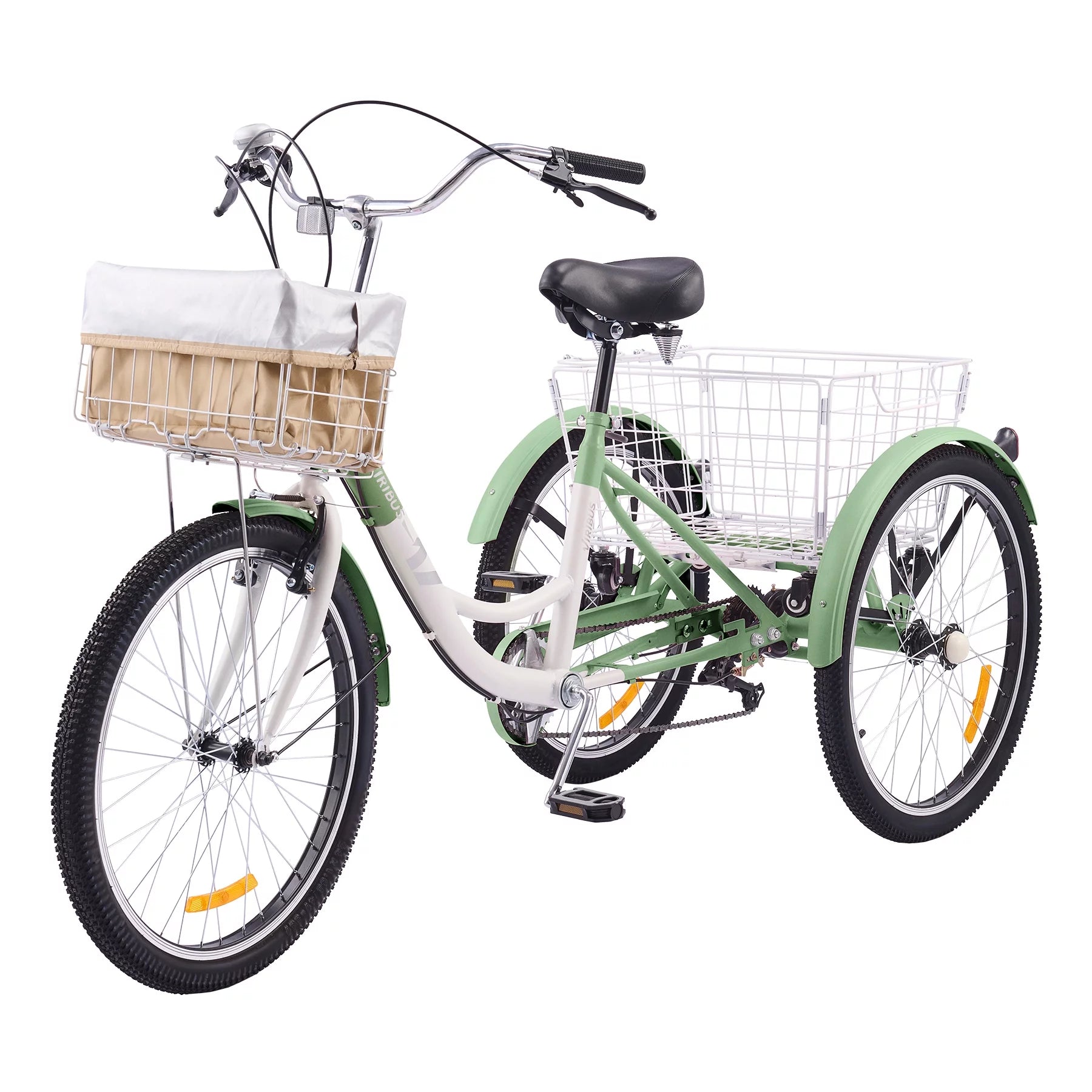 Adult Tricycle 26 Inch 7-Speed with Front and Rear Basket E2205