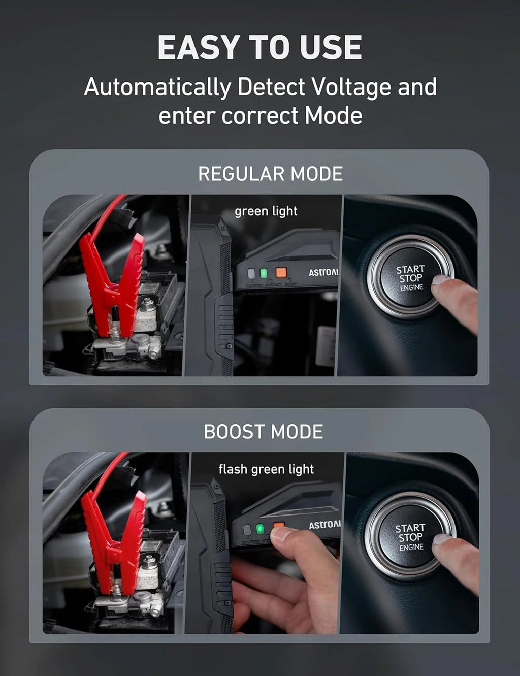 Portable 1500A Car Jump Starter T489