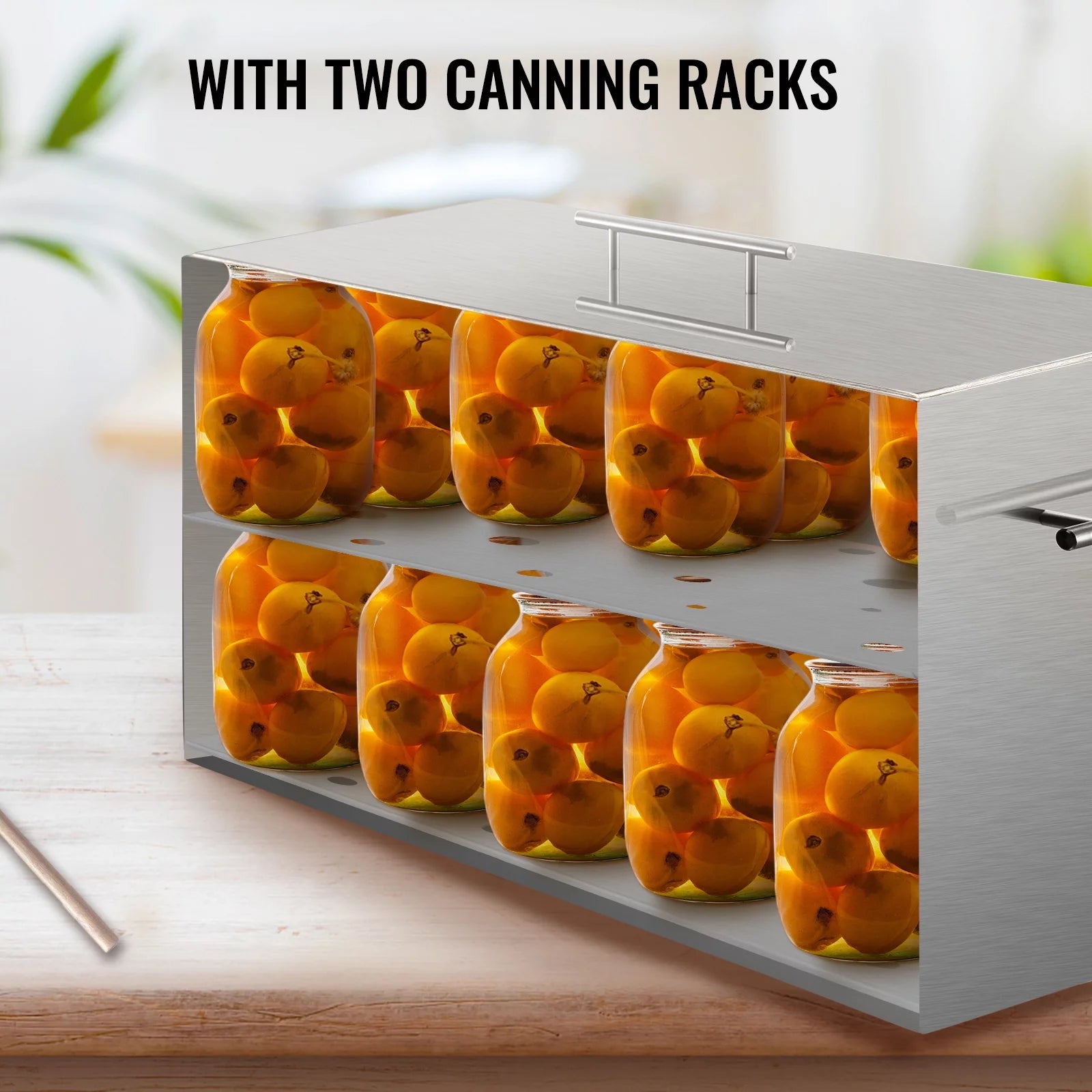 Water Bath Canner 15 Quart Stove Top Pot with 2 Canning Racks X347