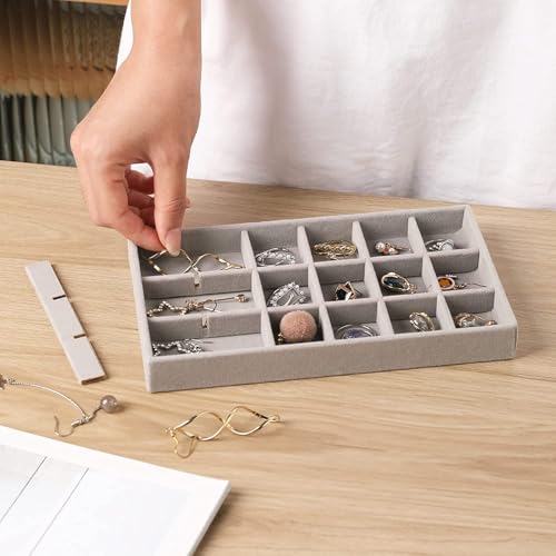Clear Jewelry Box with 5 Drawers, Acrylic Earring and Ring Organizer H103003