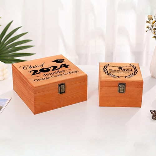 Personalized Graduation Wooden Box with Name and Grad Year I651331