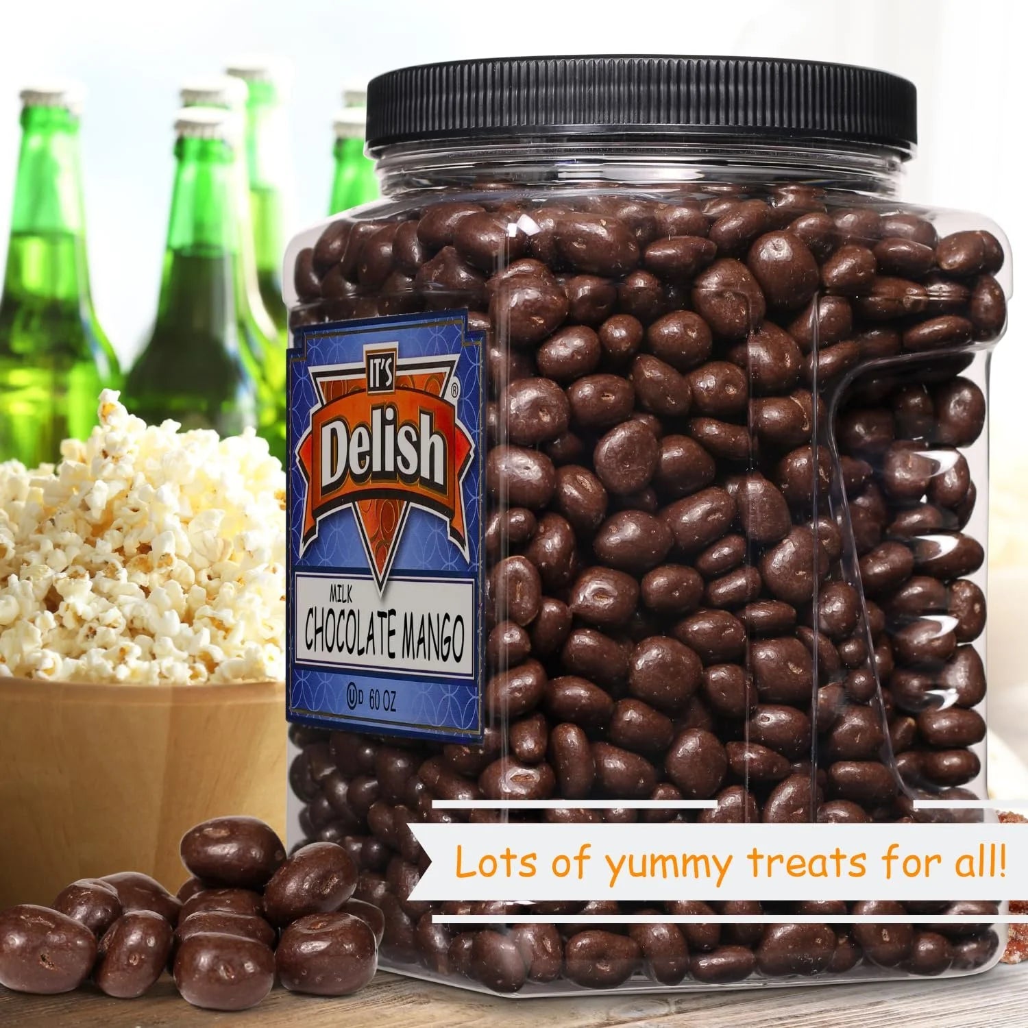Chocolate Covered Dried Mango, 60 oz Jumbo Container O259